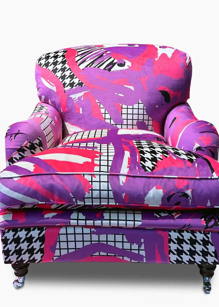 Howard Armchair - Arty Pink Purple
