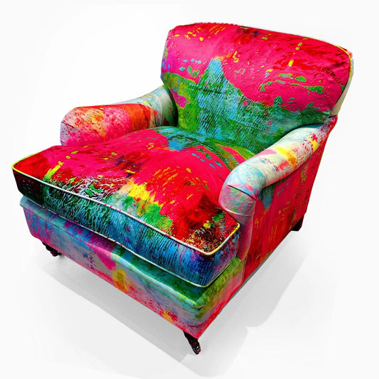 Howard Armchair Mother pink green lime