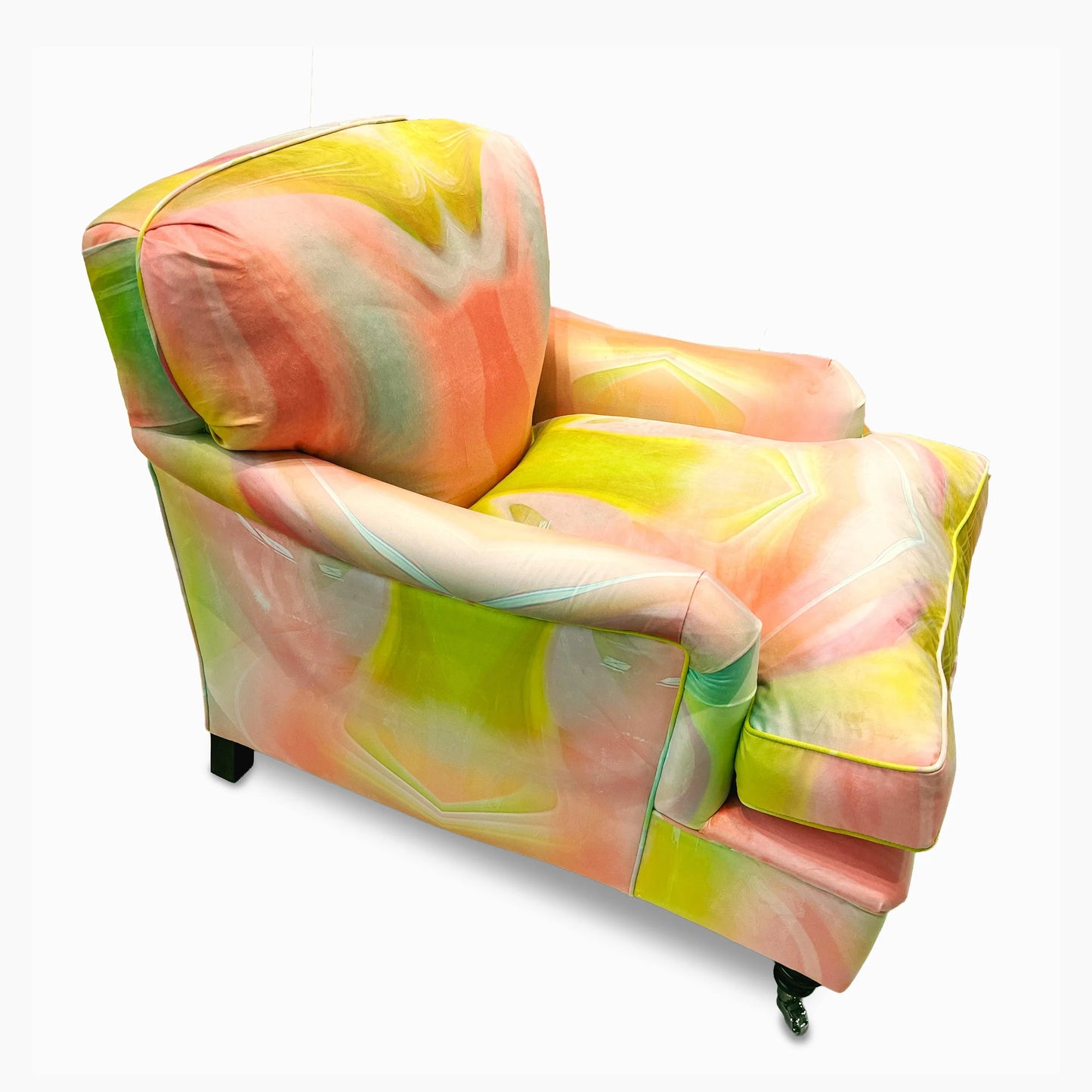 Howard Armchair -print smokeflow yellow
