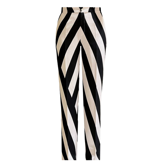 Classic Suit Pants - Black & White