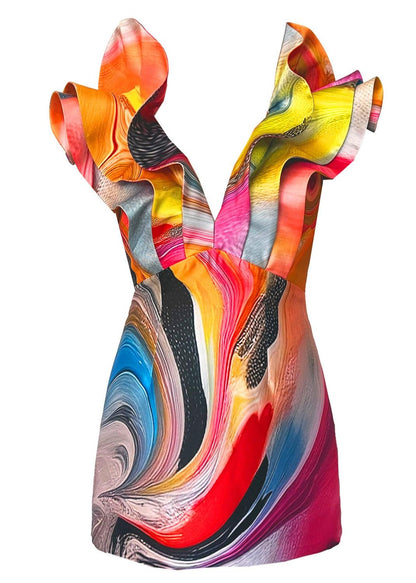 Butterfly Mini Dress - Smokeflow Liquide