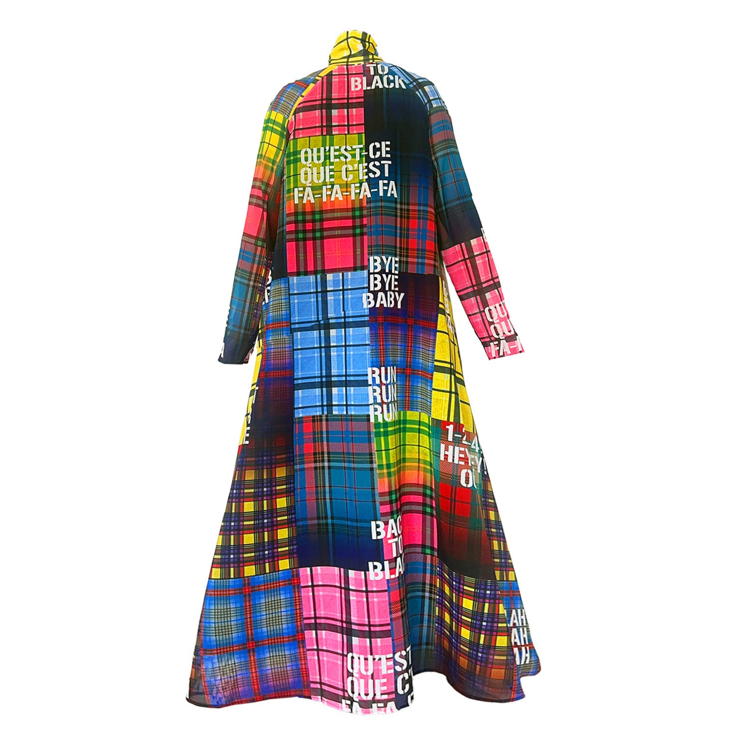 A-linje chiffongklänning – Tartan multi print | maxjenny!