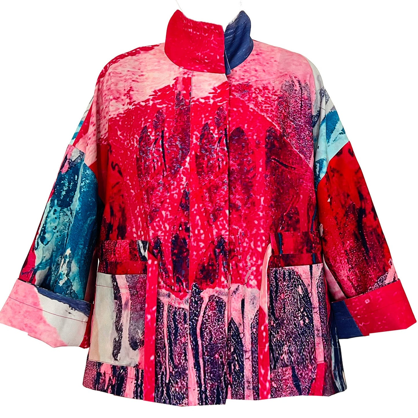 Square boxy Jacket print pink