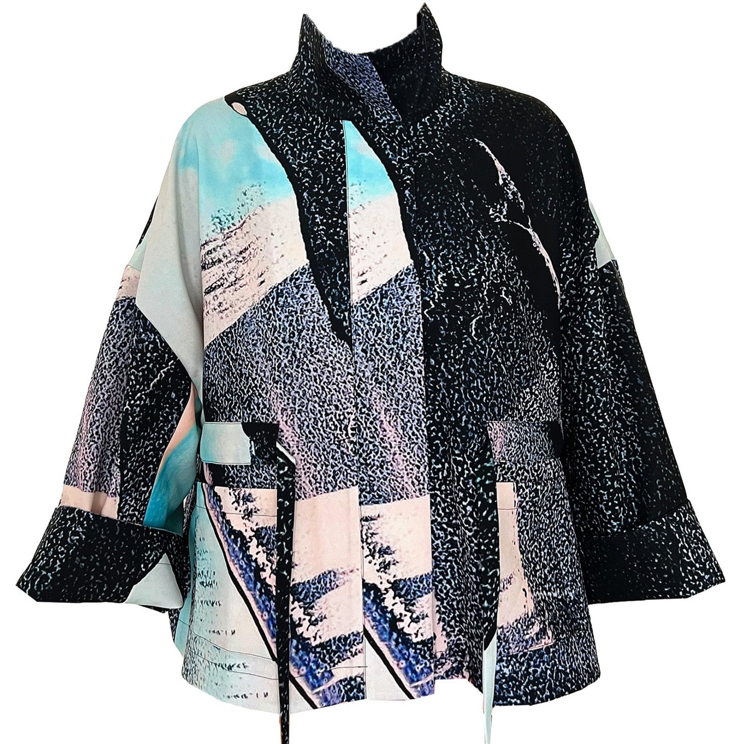 Square boxy Jacket print paint