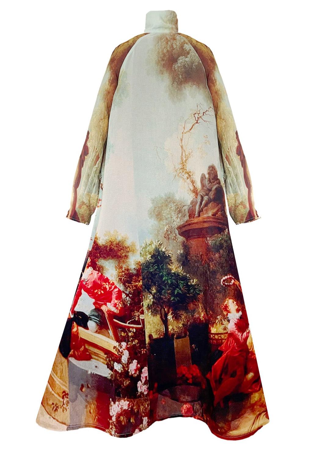 A-Line Maxi Dress - Garden Royal