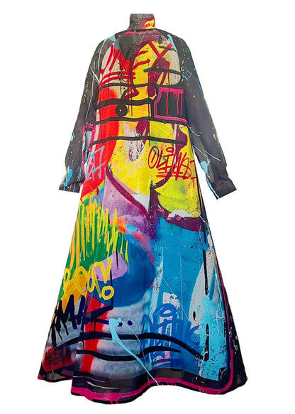 A-Line Maxi Dress - Street Art