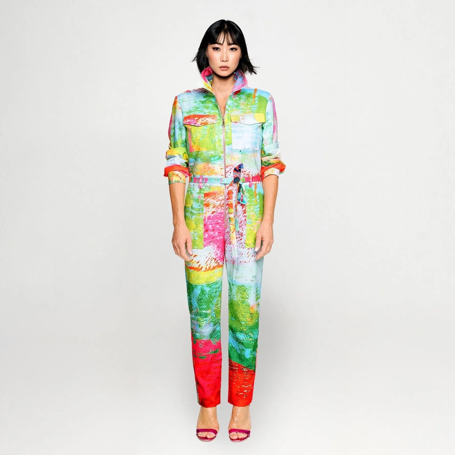 Jumpsuit - Mother Pink Red Green