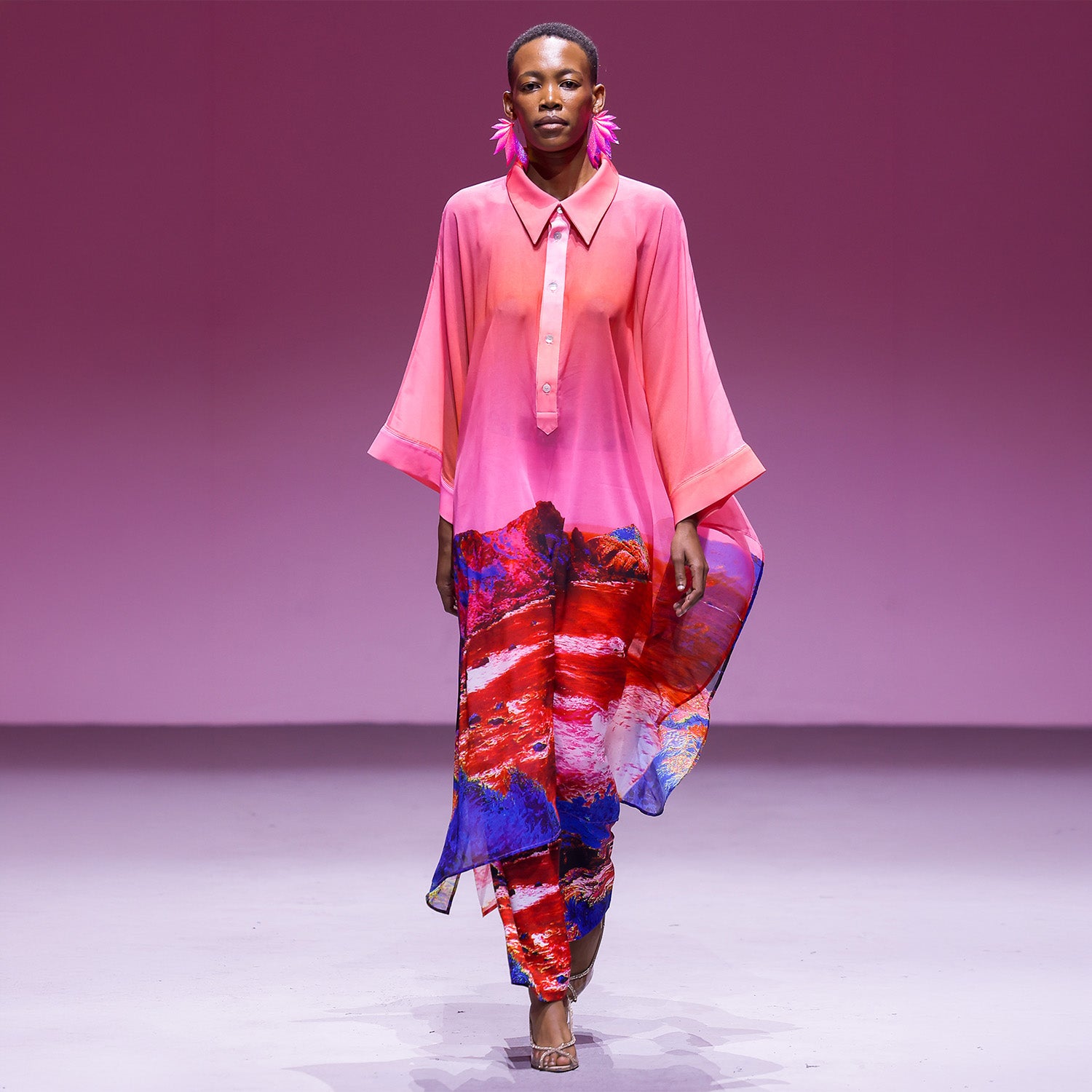 Kaftan Red Blue Landscape – maxjenny!