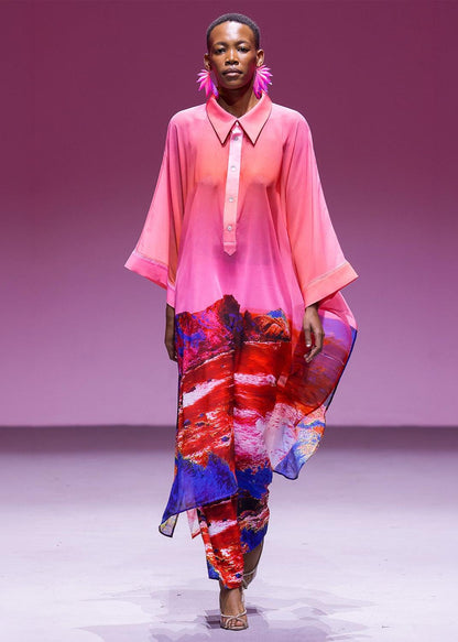 Kaftan Red Blue Landscape – maxjenny!