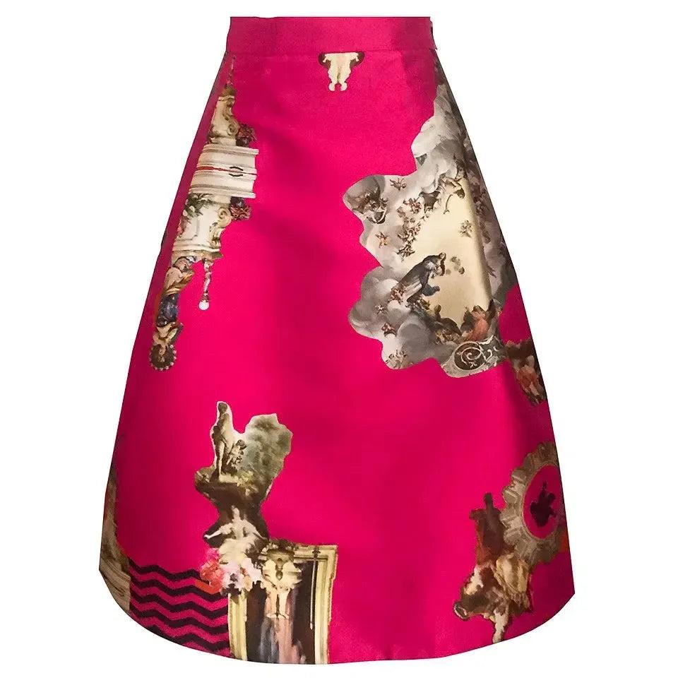 Knee-Length Skirt - Sicily Hot Pink