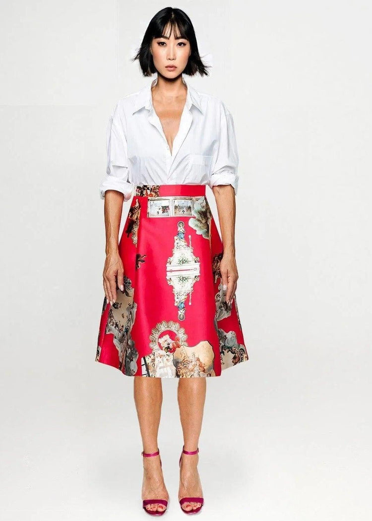 Knee-Length Skirt - Sicily Hot Pink