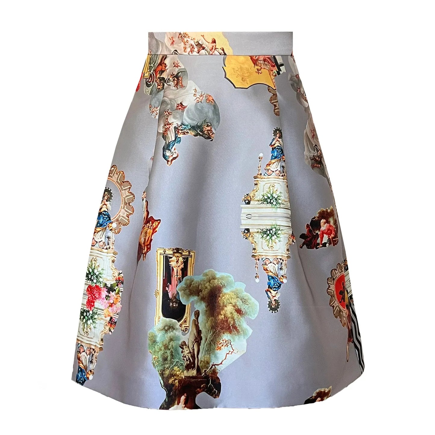 Knee-Length Skirt - Sicily Light Grey