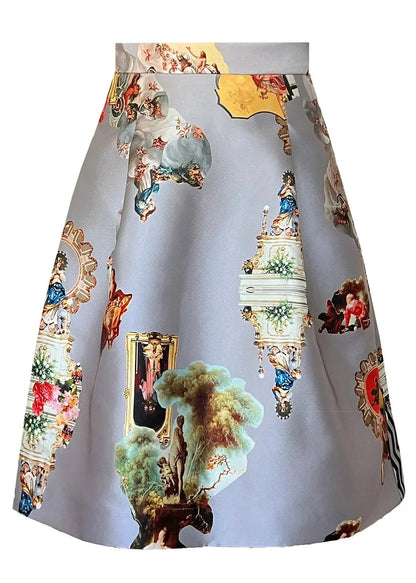 Knee-Length Skirt - Sicily Light Grey