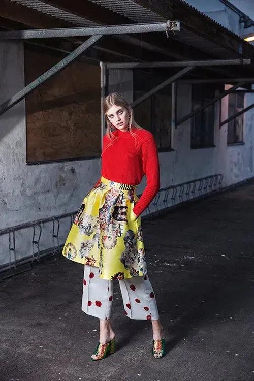 Knee-Length Skirt - Sicily Yellow