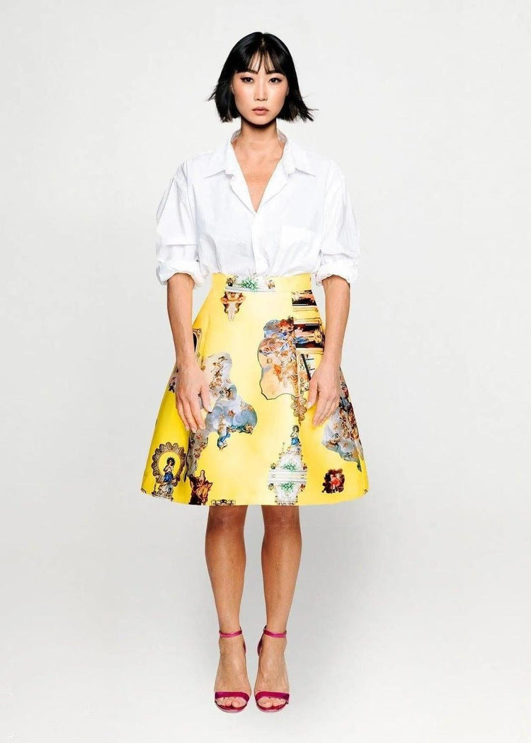 Knee-Length Skirt - Sicily Yellow