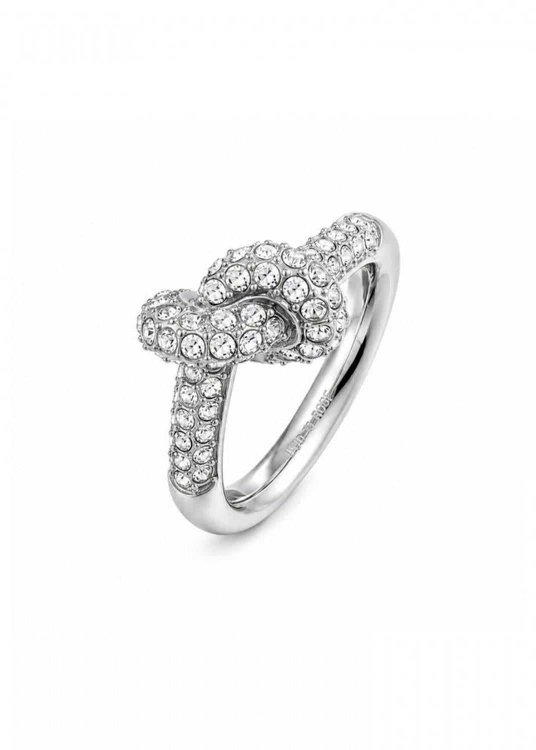 Knot Crystal Ring Clear/Silver