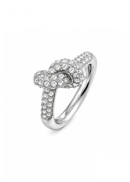 Knot Crystal Ring Clear/Silver