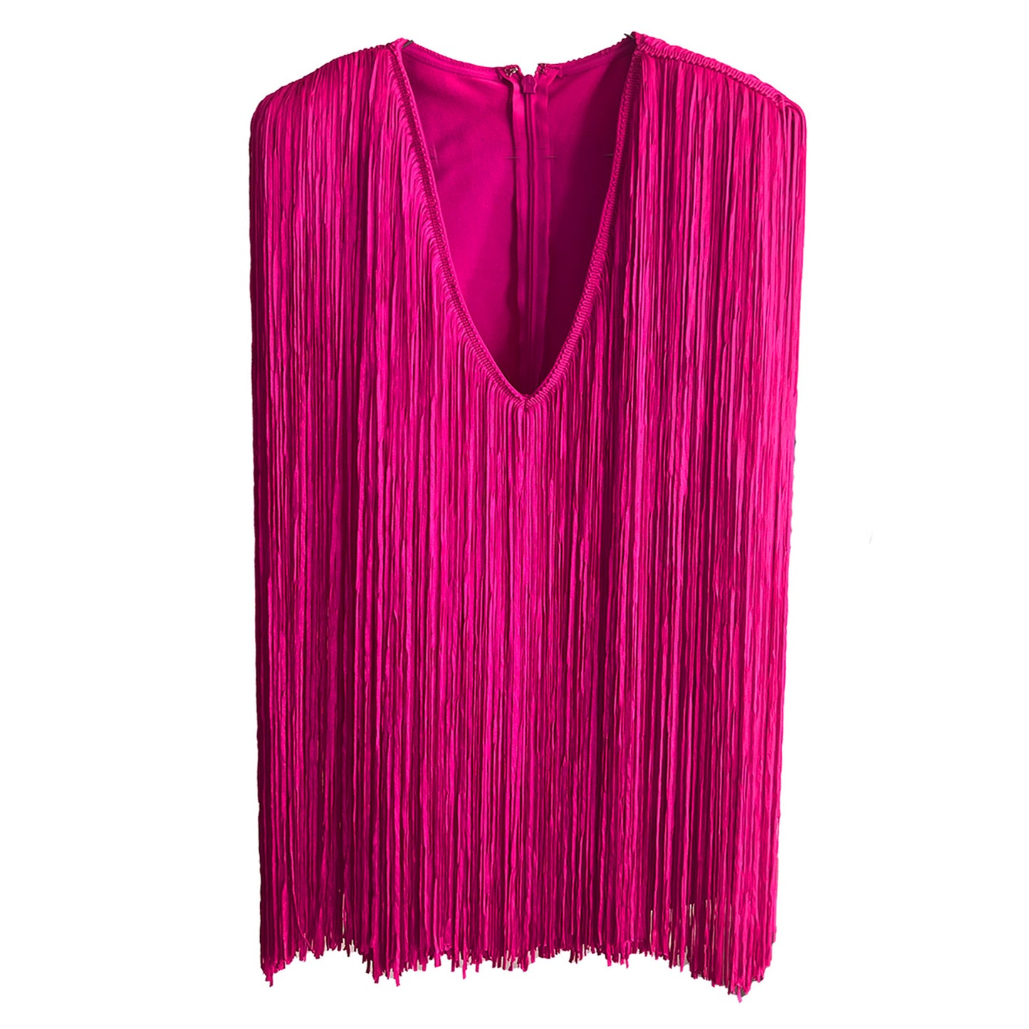 Long tassel dress pink