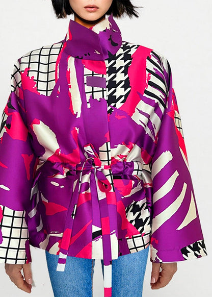 Square Boxy Jacket - Arty Pink Purple