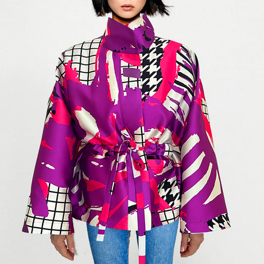 Boxy Jacket - Arty Pink Lilla gemustert | maxjenny!