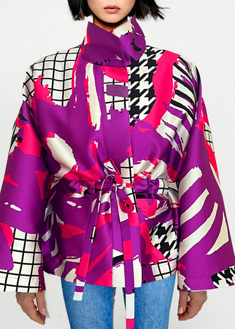 Square Boxy Jacket - Arty Pink Purple