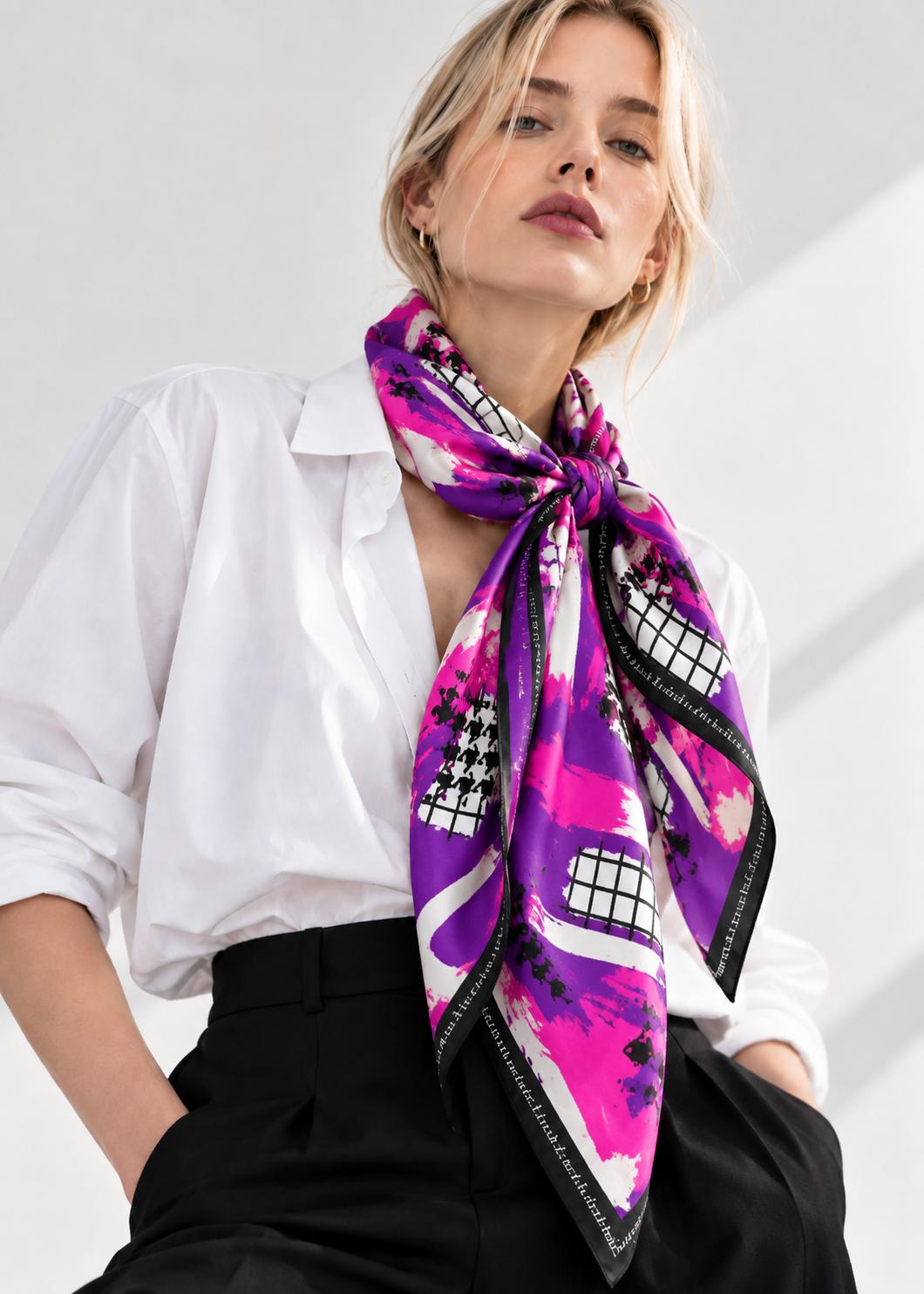 Scarf - Arty Pink Purple