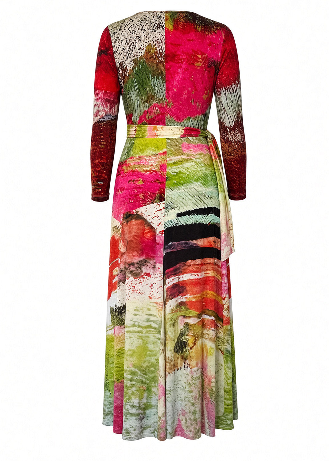 Wrap bodycon Dress – Mother Pink Red Green