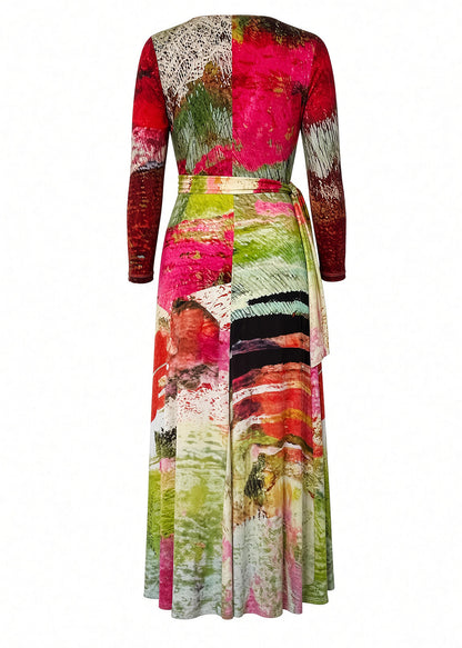Wrap bodycon Dress – Mother Pink Red Green