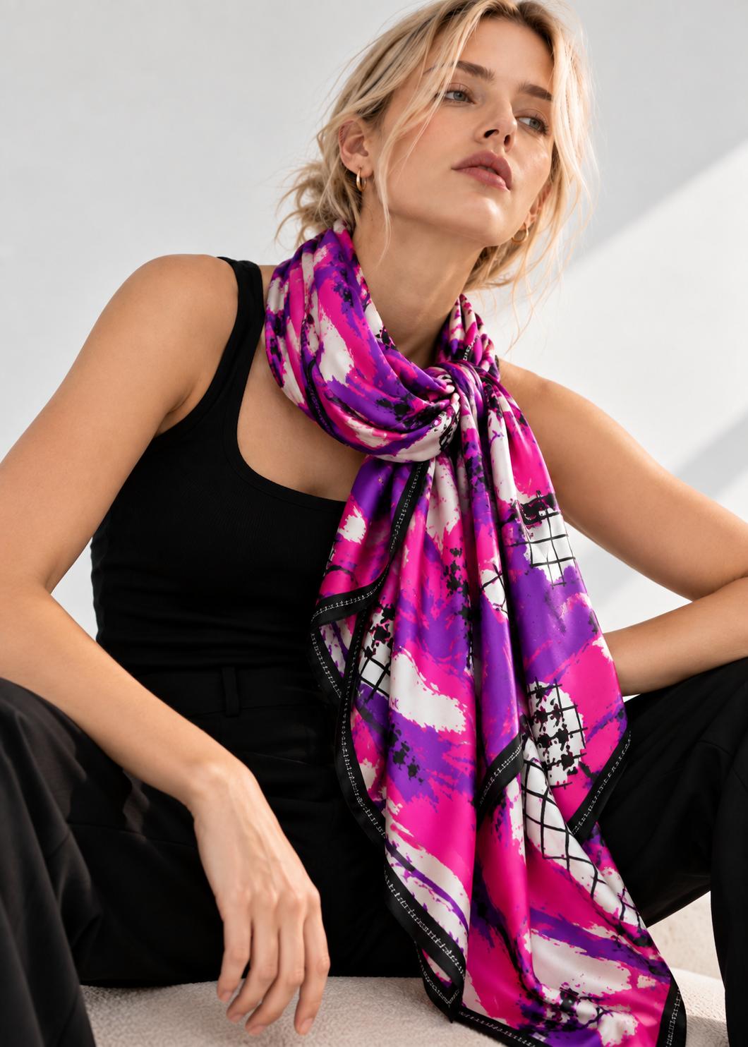 Scarf - Arty Pink Purple