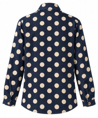 Mønstret denimkjorte – dot