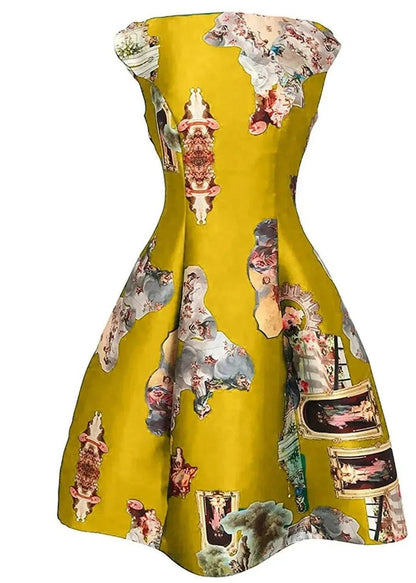 Midi Dress C - Sicily Cognac