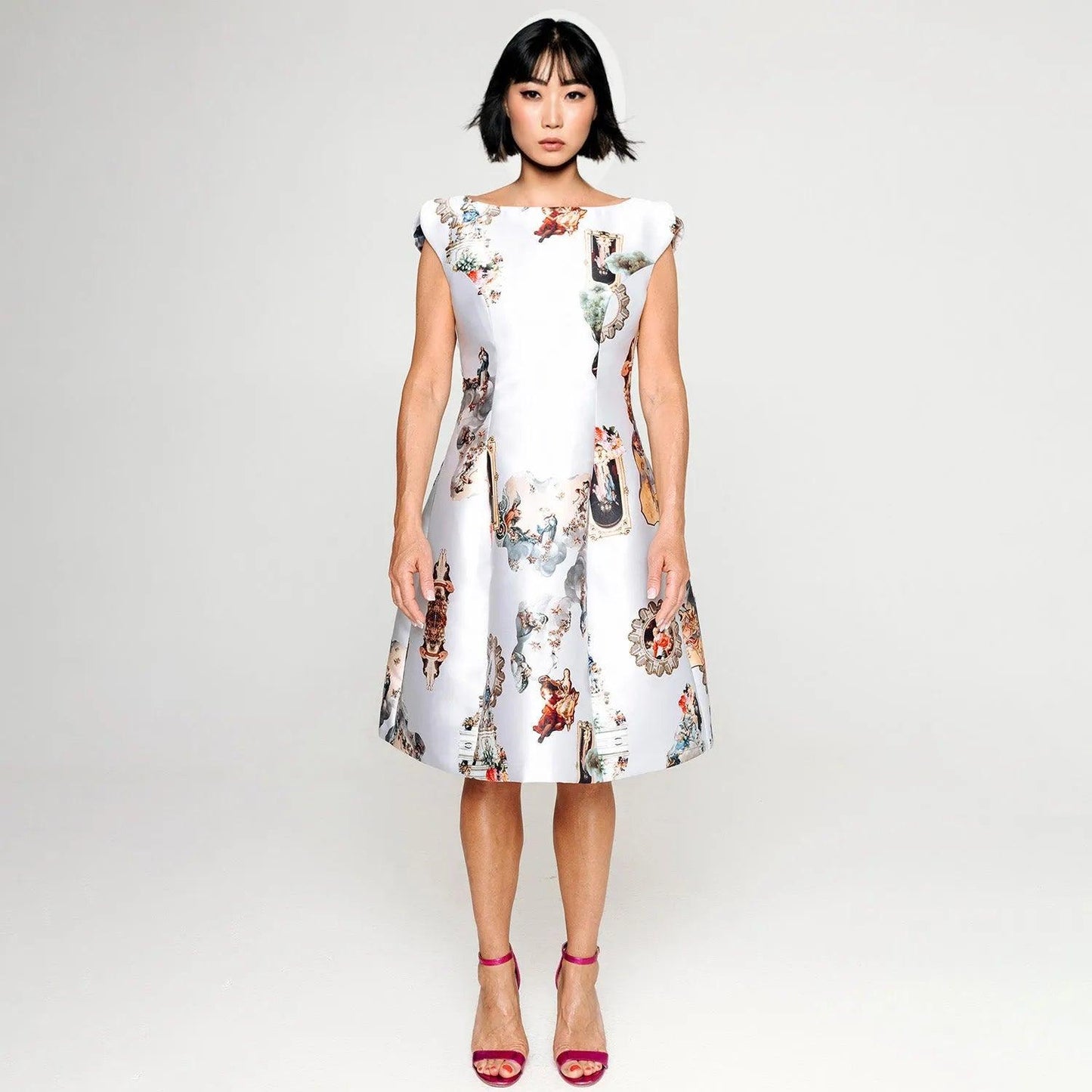 Midi Dress C - Sicily Dirty White