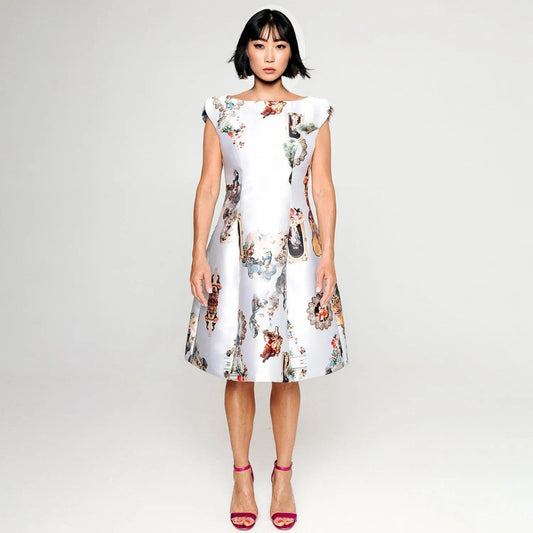 Midi Dress C - Sicily Dirty White