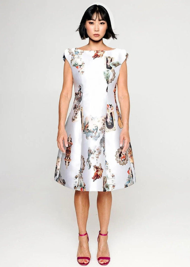 Midi Dress C - Sicily Dirty White