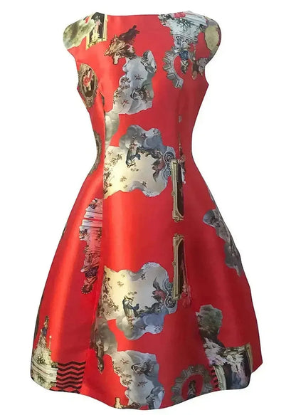 Midi Dress C - Sicily Red