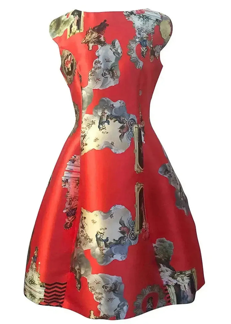 Midi Dress C - Sicily Red