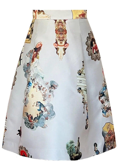Midi-Length Skirt - Sicily Dirty White