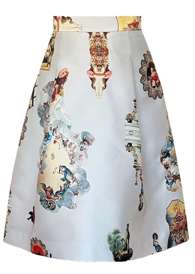 Midi-Length Skirt - Sicily Dirty White