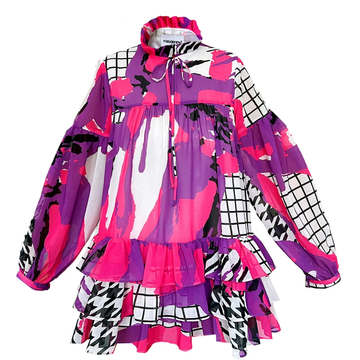Mini Dress - Arty Pink Purple