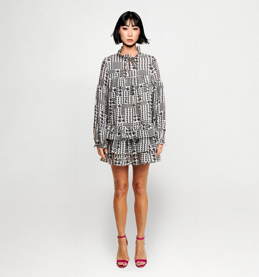 Mini Dress - Black & White
