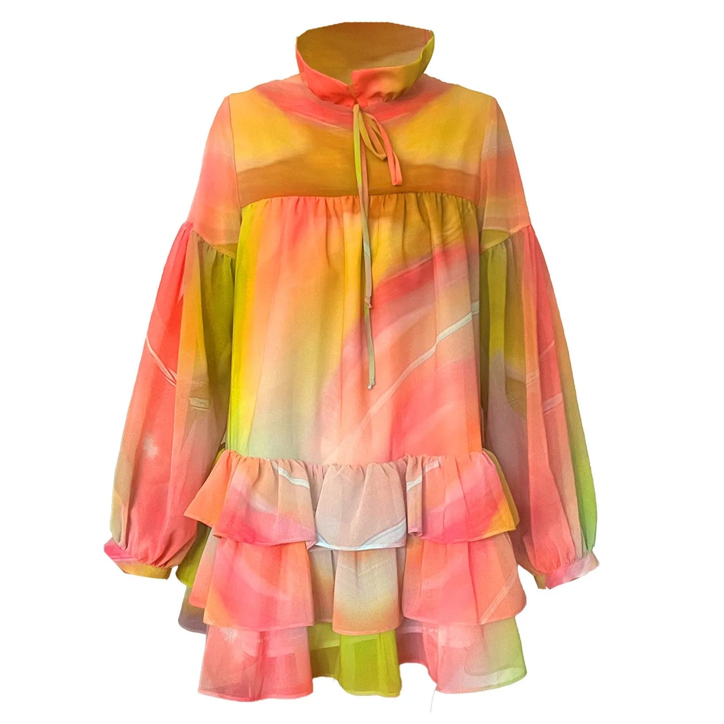 Mini Dress - Smokeflow Yellow