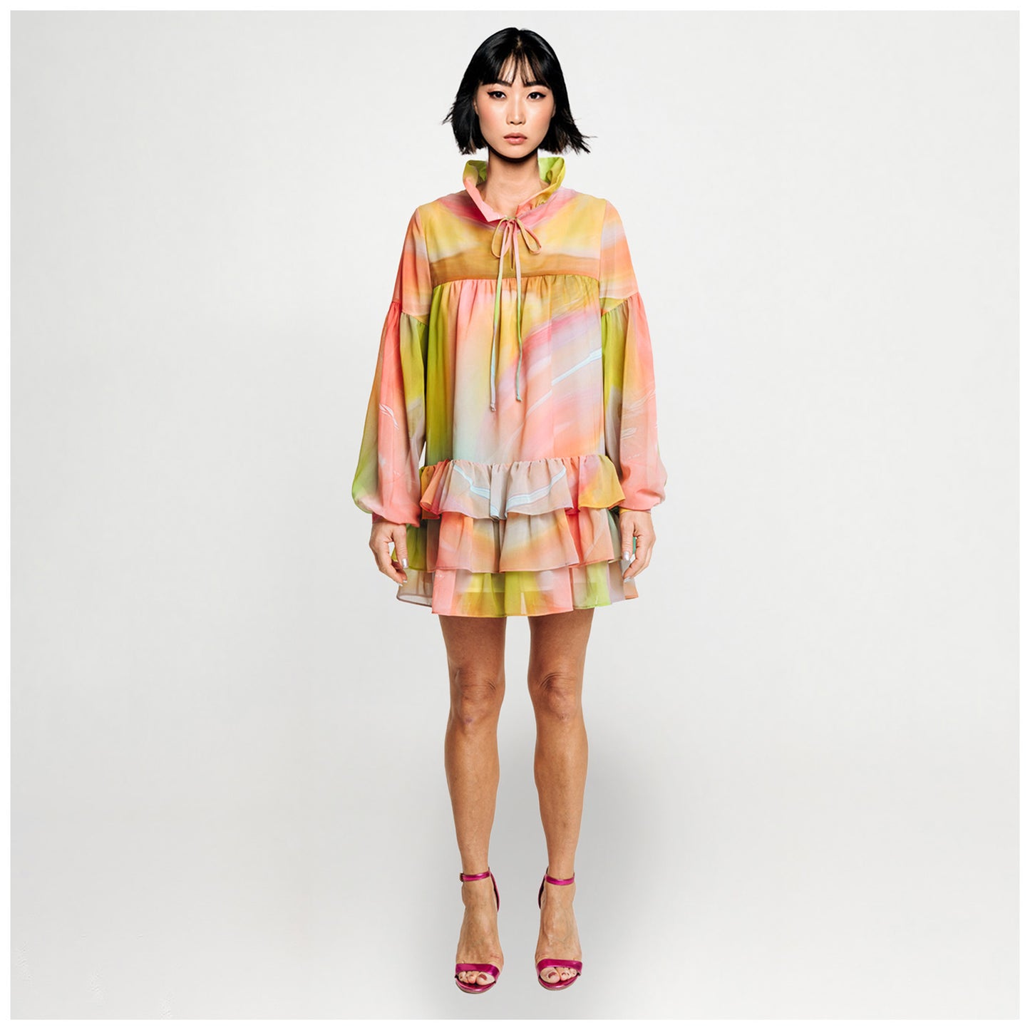 Mini Dress - Smokeflow Yellow