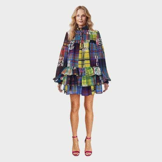Mini Dress - Tartan multi