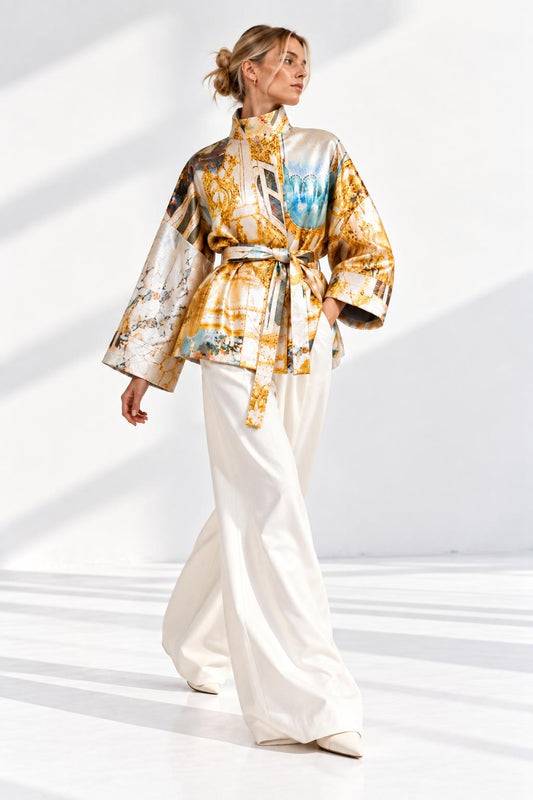 Square Boxy jacket - Golden Roof