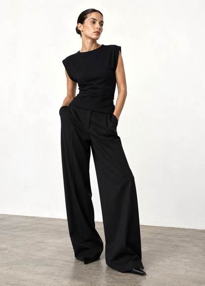 Shoulder top - black
