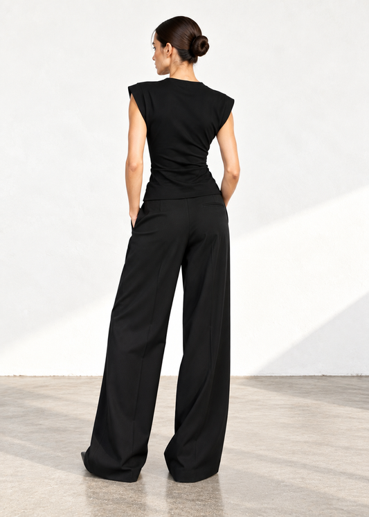 Shoulder top - black