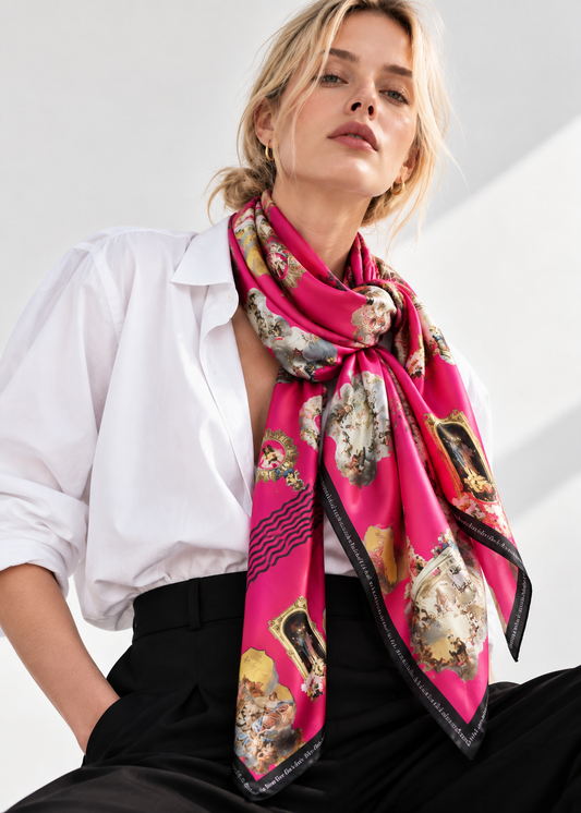 Scarf - Sicily Hot Pink
