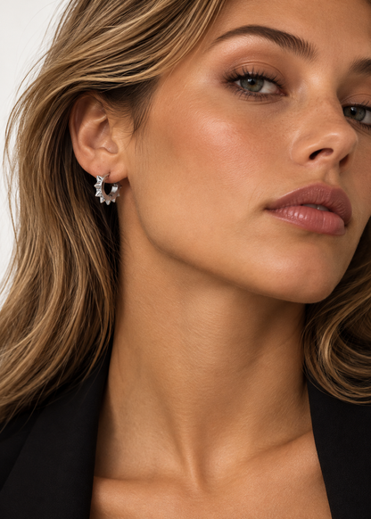Stud Hoops - Silver