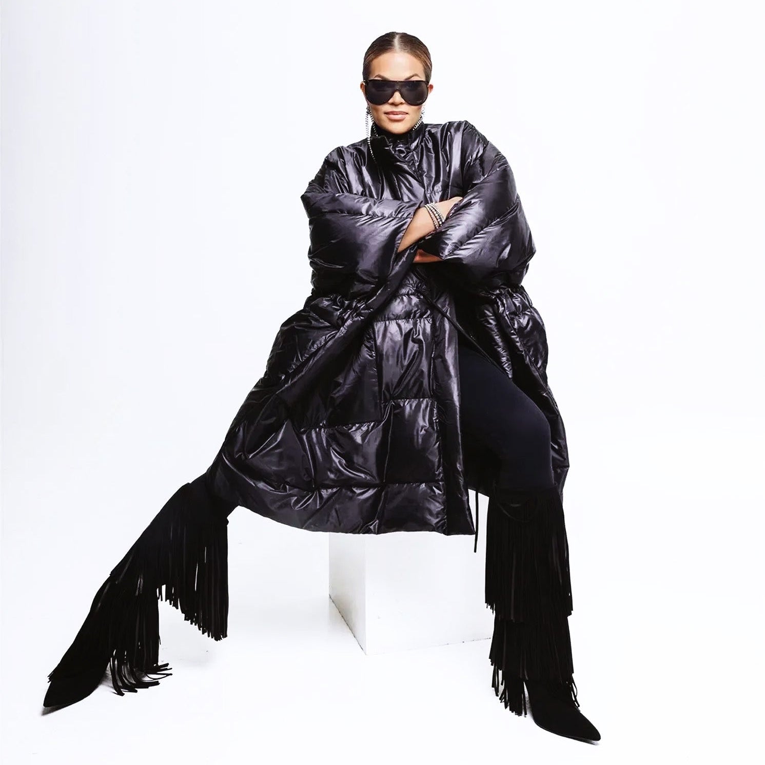 Oversized Puffer Coat – Black