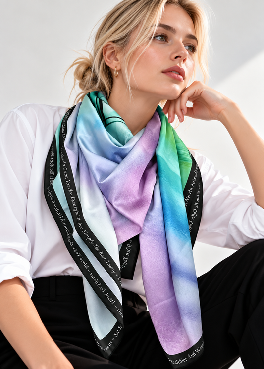 Scarf - Green Purple